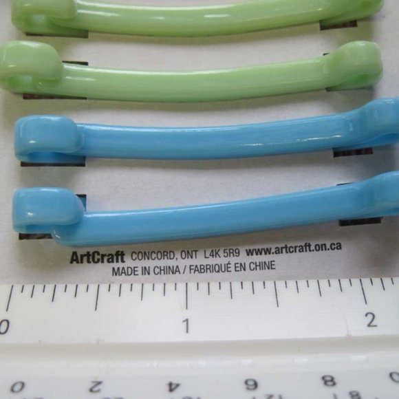 12 Just Basic All Plastic Hair Barrettes Clips Pins Design No Metal Allergy Safe - Picture 12 of 16